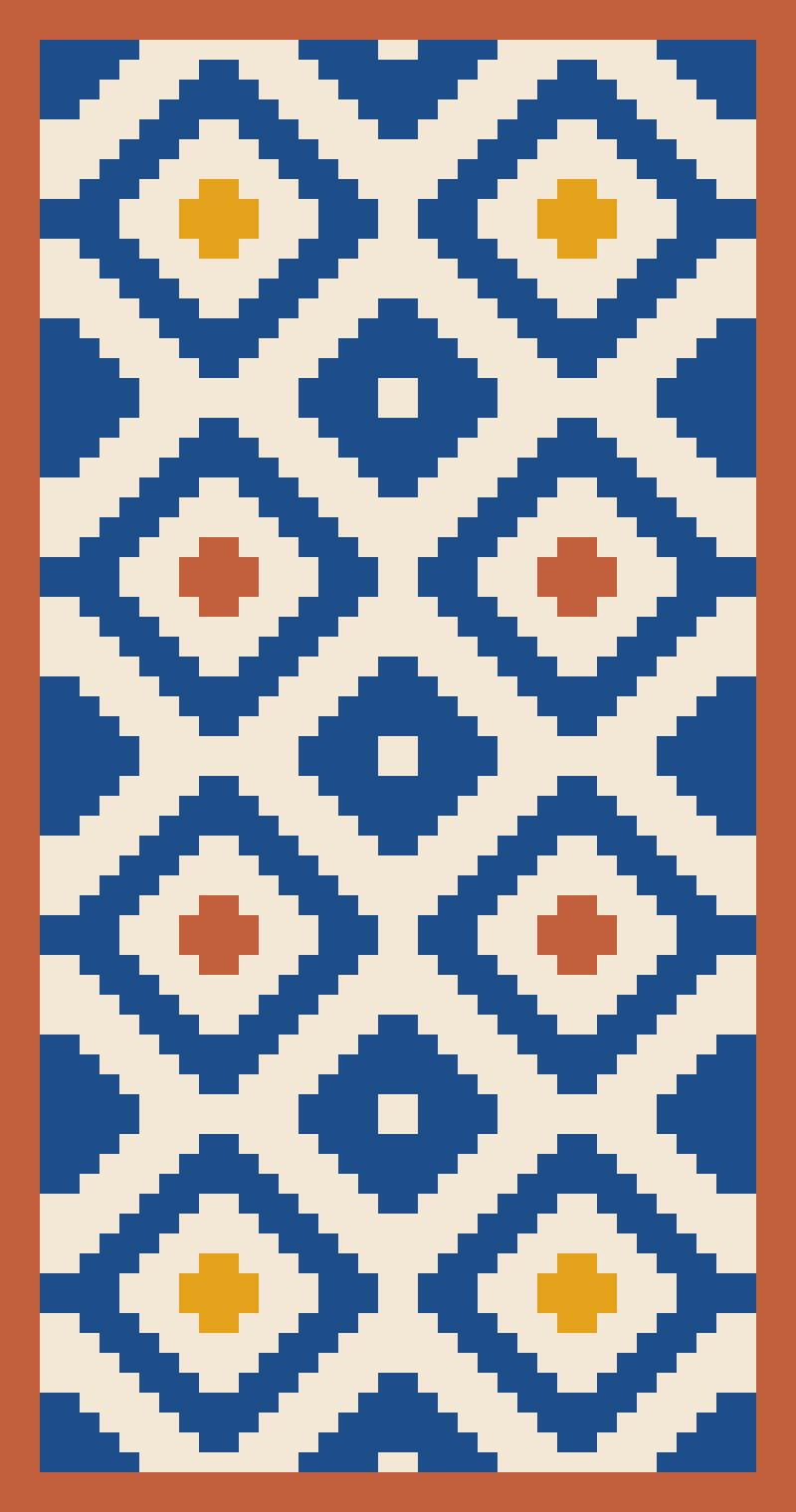 Tapestry crochet chart: Azulejo Tiles