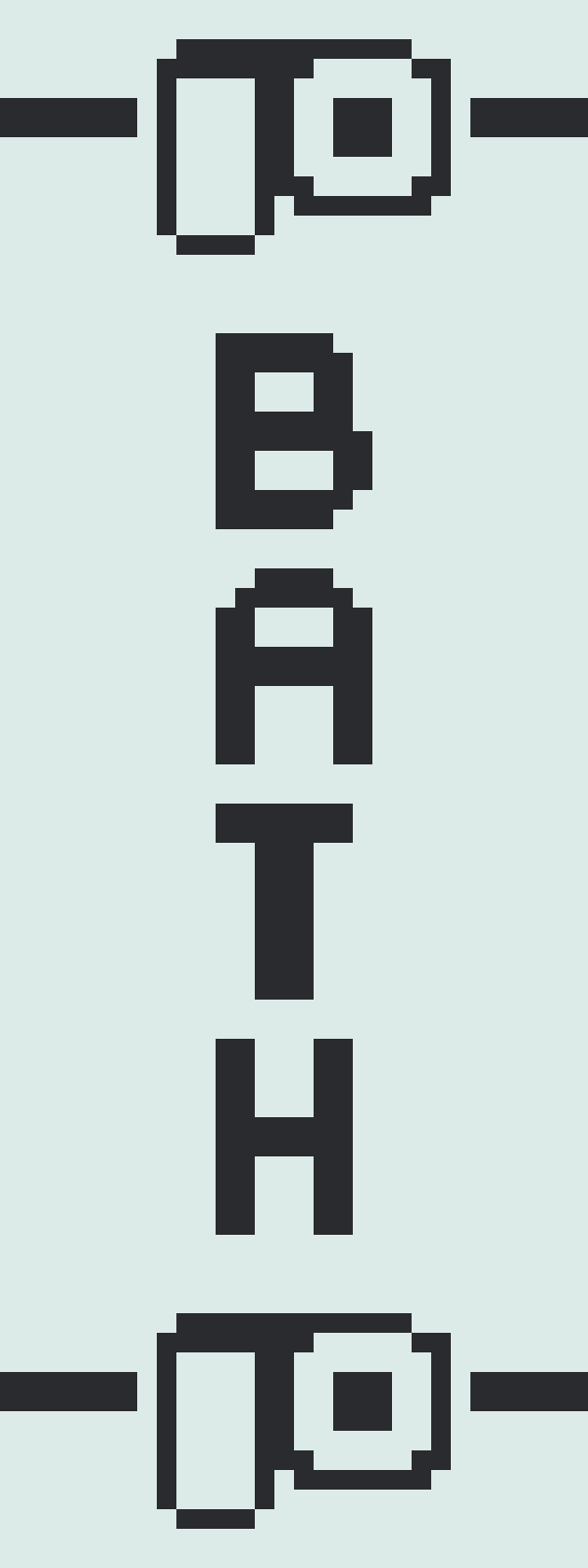 Tapestry crochet chart: Bath Sign