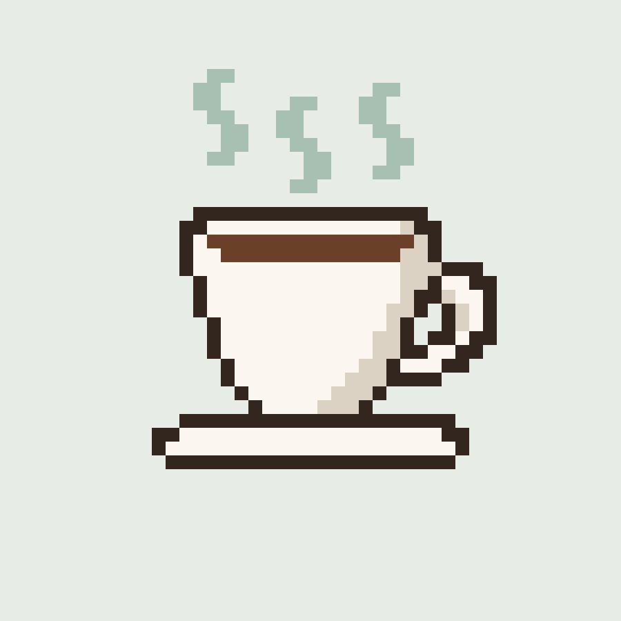 Tapestry crochet chart: Coffee Cup