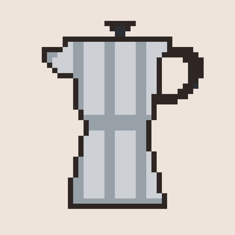 Tapestry crochet chart: Moka Pot