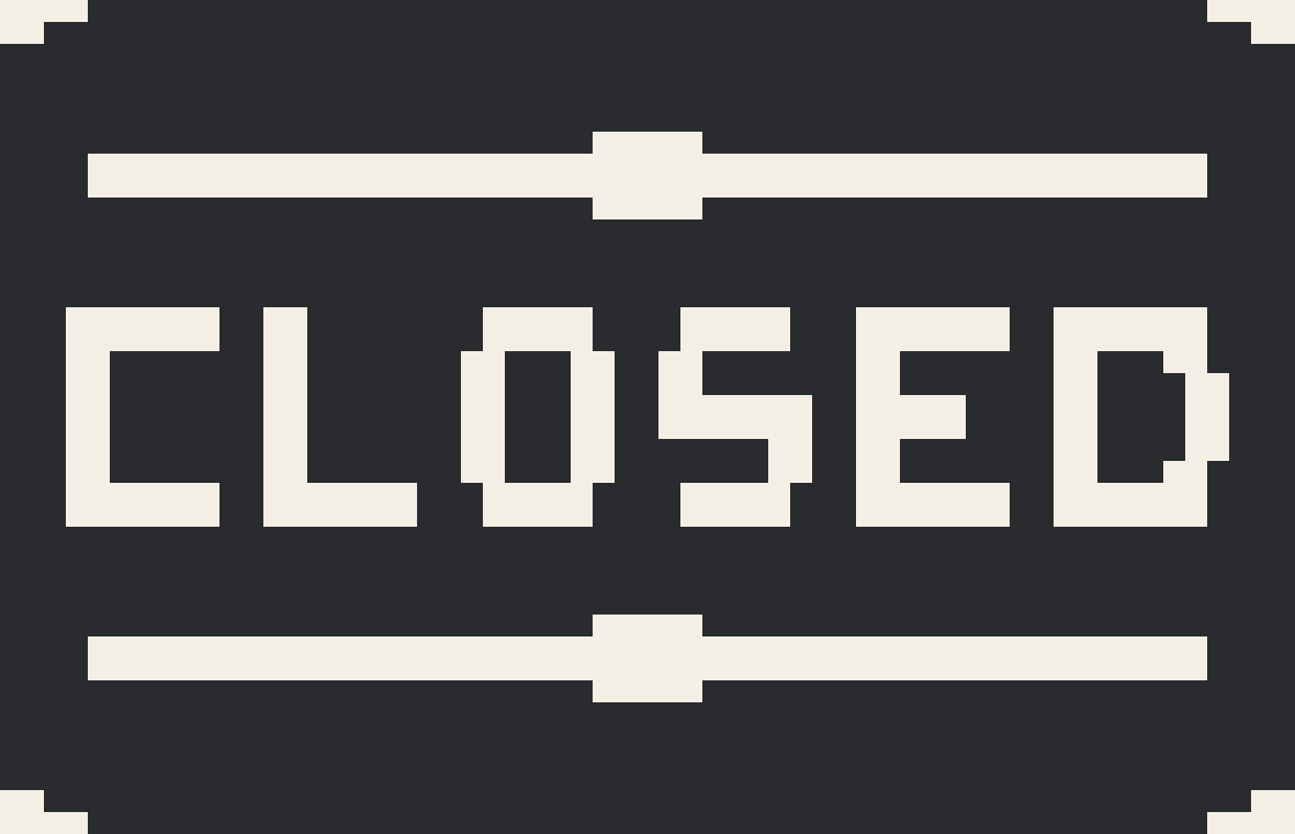 Tapestry crochet chart: Closed Sign