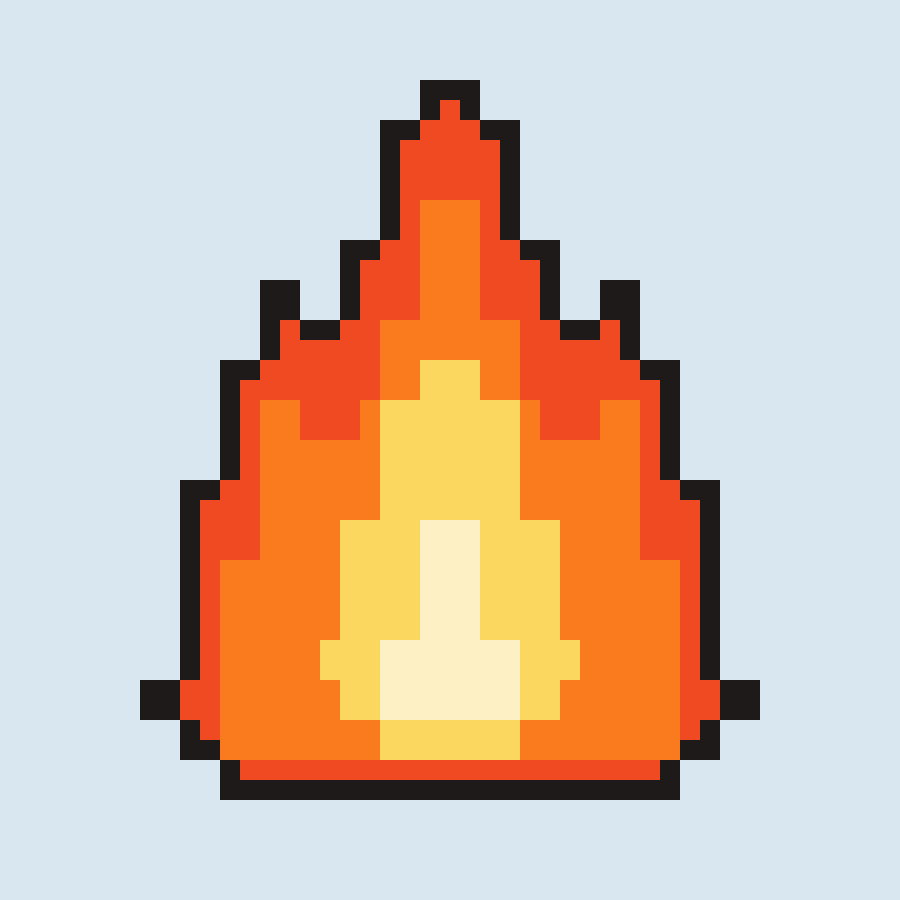 Tapestry crochet chart: Fire
