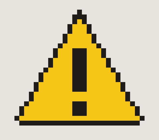 Tapestry crochet chart: Hazard Sign