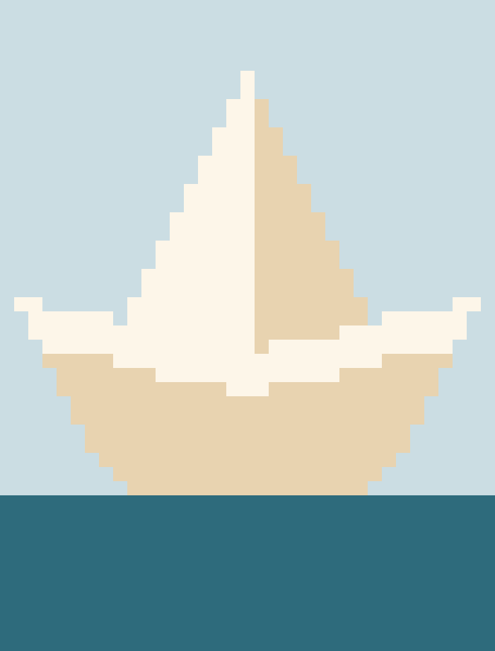 Tapestry crochet chart: Paper Boat