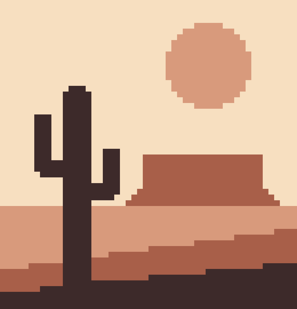 Tapestry crochet chart: Saguaro Dusk