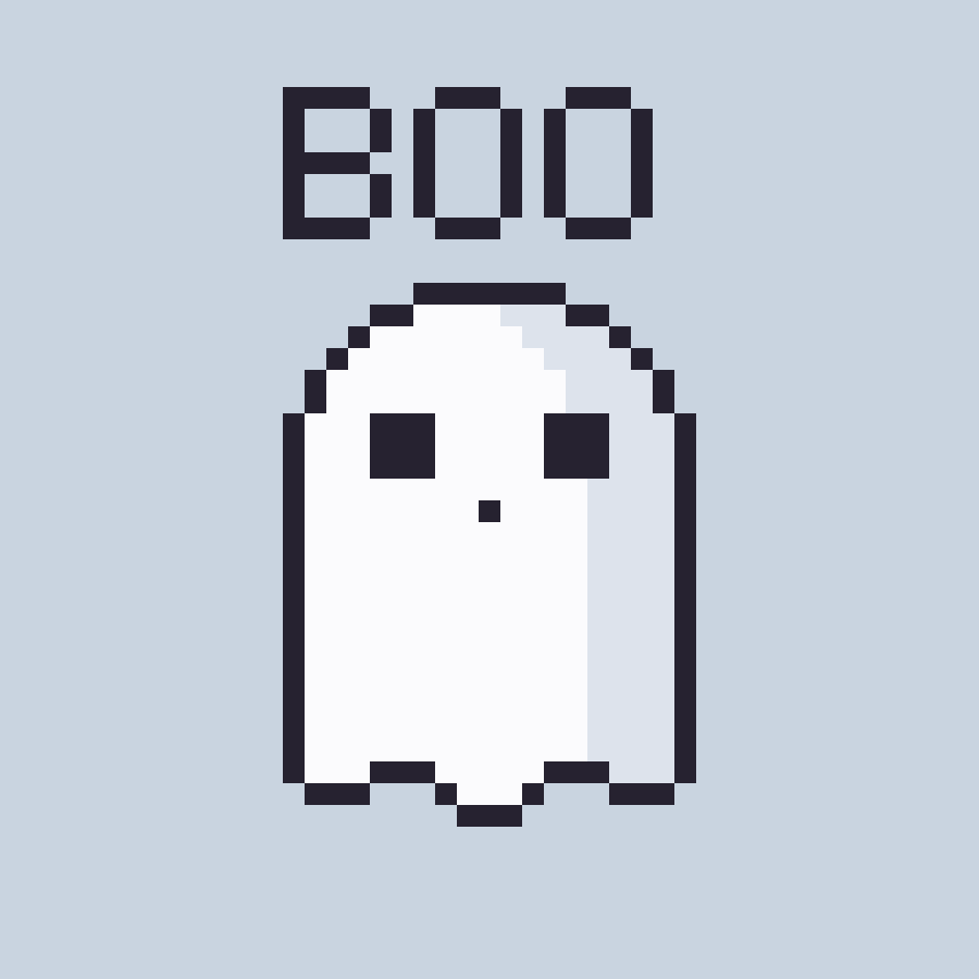 Tapestry crochet chart: Boo Ghost