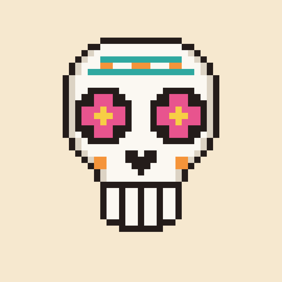 Tapestry crochet chart: Sugar Skull