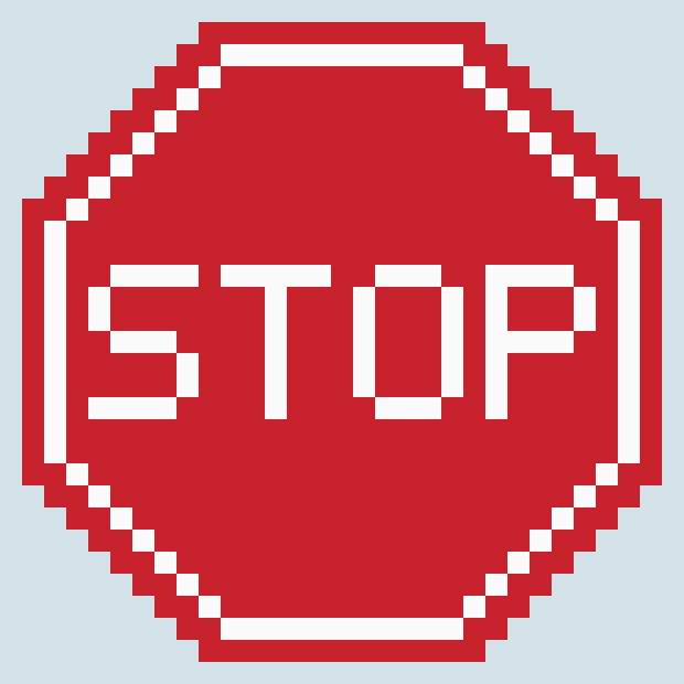 Tapestry crochet chart: Stop Sign