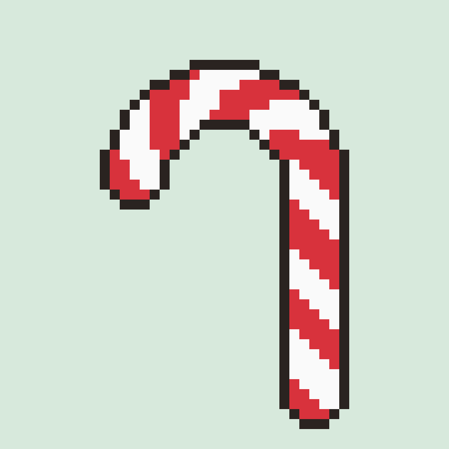 Tapestry crochet chart: Candy Cane