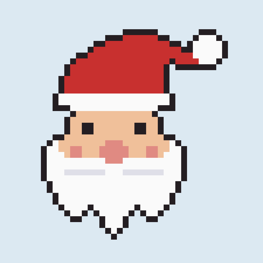 Tapestry crochet chart: Santa